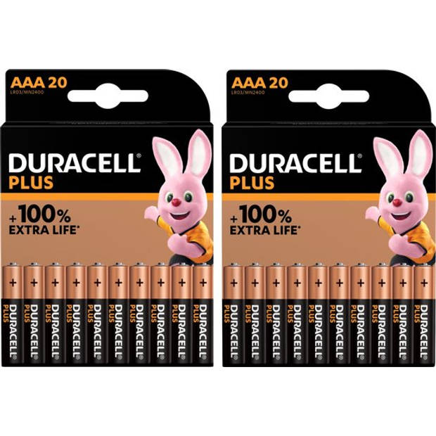 Duracell Plus Alkaline 100 AAA 40 Pack LR03 Blokker