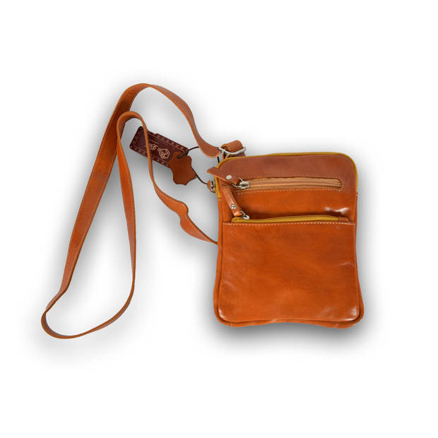 Handtasje Dames Cm Cm Cm Schoudertas Bruin Echte Leer Crossbody