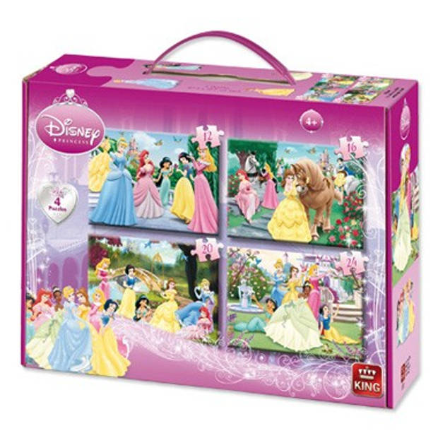 Disney Princess 4-in-1 puzzelset - 12 + 16 + 20 + 24 stukjes