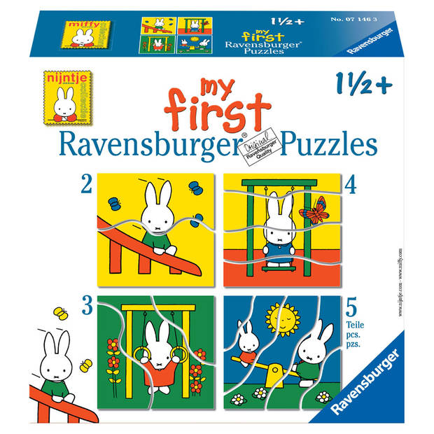 Ravensburger Mijn eerste puzzel Nijntje - 2 + 3 + 4 + 5 stukjes