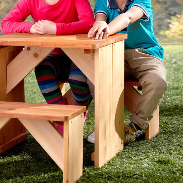 AXI ZidZed Picknickset voor kinderen Picknick set van hout in bruin
