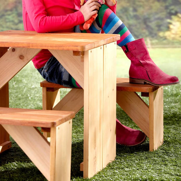 AXI ZidZed Picknickset voor kinderen Picknick set van hout in bruin