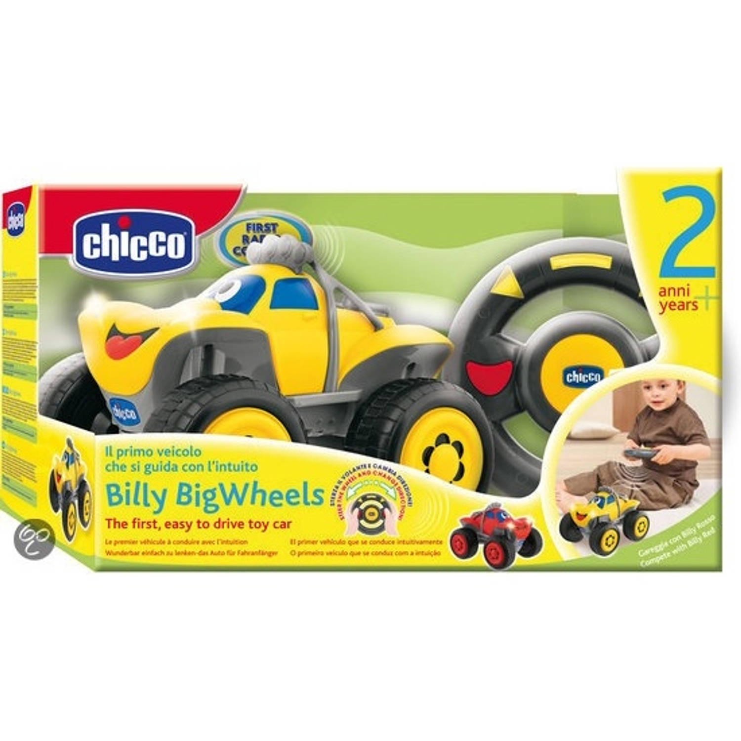 pack Discrepantie In hoeveelheid Chicco Billy Big Wheels - RC auto jongens geel 37 cm | Blokker