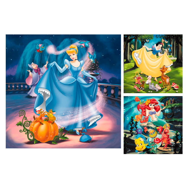 Ravensburger puzzel Disney Princess met hun vriendjes - 3 x 49 stukjes