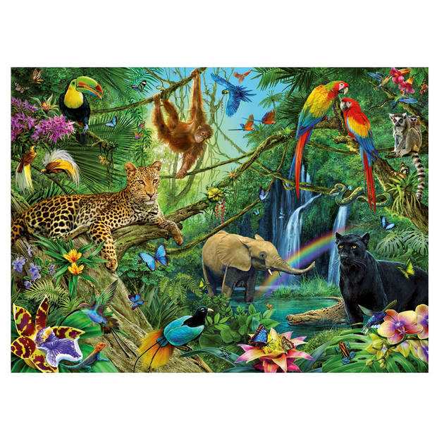 Ravensburger puzzel XXL dieren in de jungle - 200 stukjes