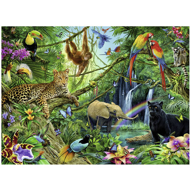 Ravensburger puzzel XXL dieren in de jungle - 200 stukjes