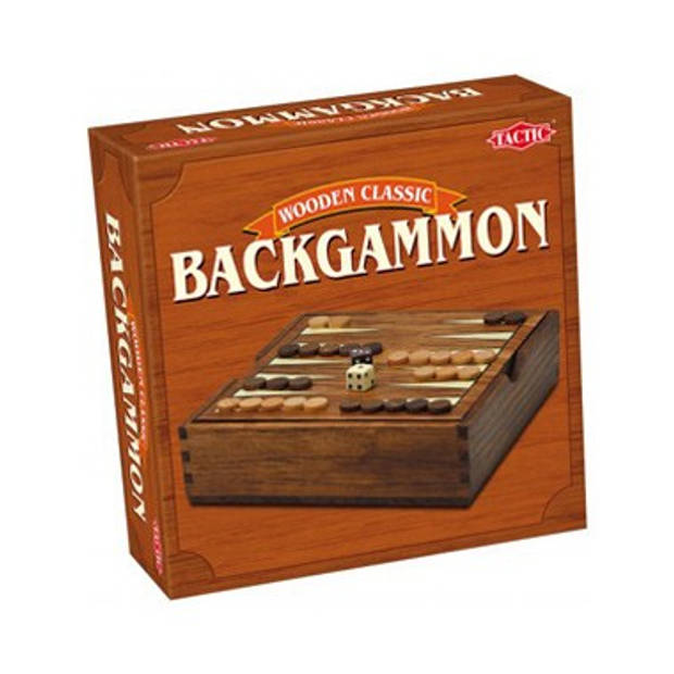 Backgammon in houten box