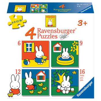 Ravensburger puzzel 4-in-1 Nijntje - 6 + 9 + 12 + 16 stukjes