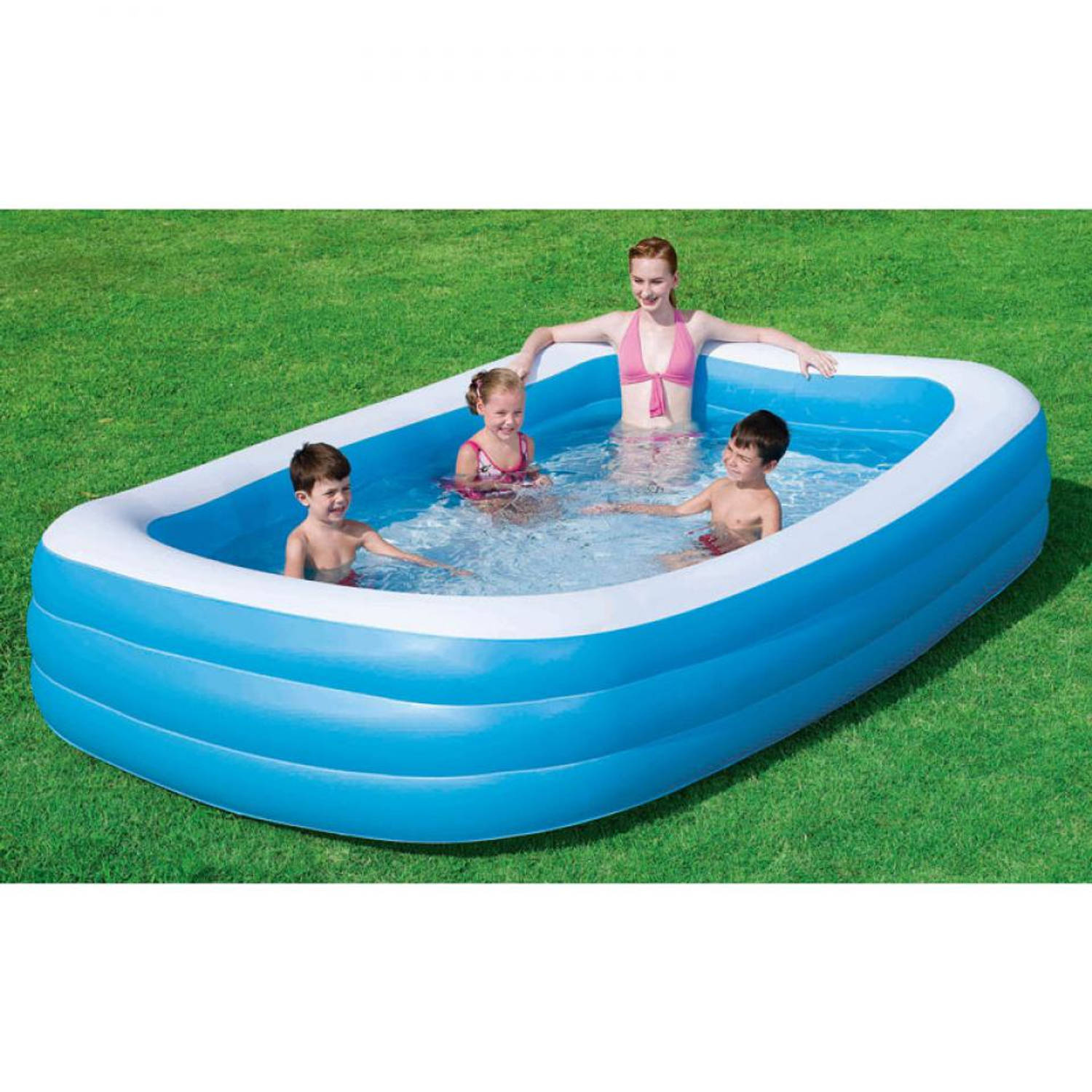 Bestway familiezwembad 305x180x55 cm - blauw | Blokker