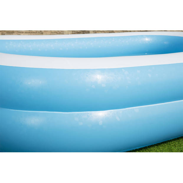 Bestway familiezwembad - 262x175x51 cm - blauw/wit
