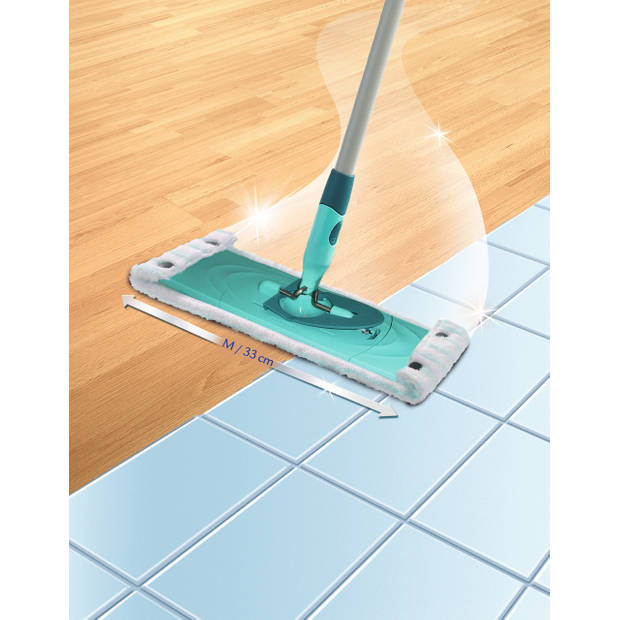 Leifheit Clean Twist M vloerwisser vervangingsdoek drukknoppen - Micro Duo - 33 cm