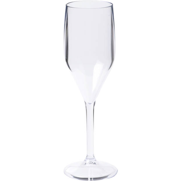 DEPA Champagneglas - 12x - transparant - onbreekbaar kunststof - 150 ml - Champagneglazen