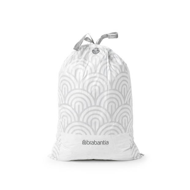 Brabantia PerfectFit afvalzak met trekbandsluiting code H, 50-60 liter, 10 stuks/rol - White