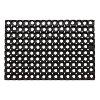 Multimat deurmat (rubberringmat) zwart 40X60 cm