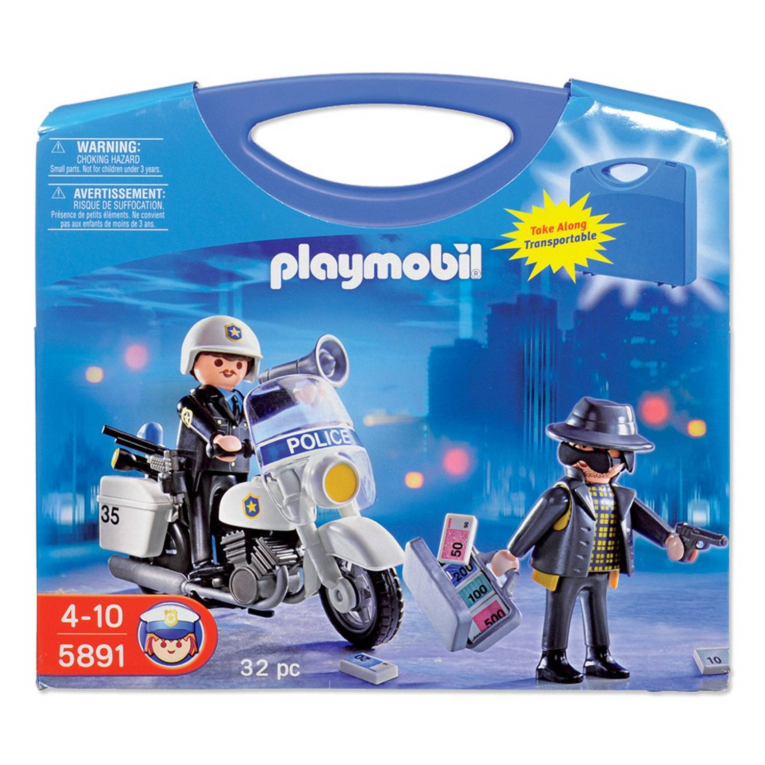deuropening Laag Dan Playmobil koffertje politie 5891 | Blokker