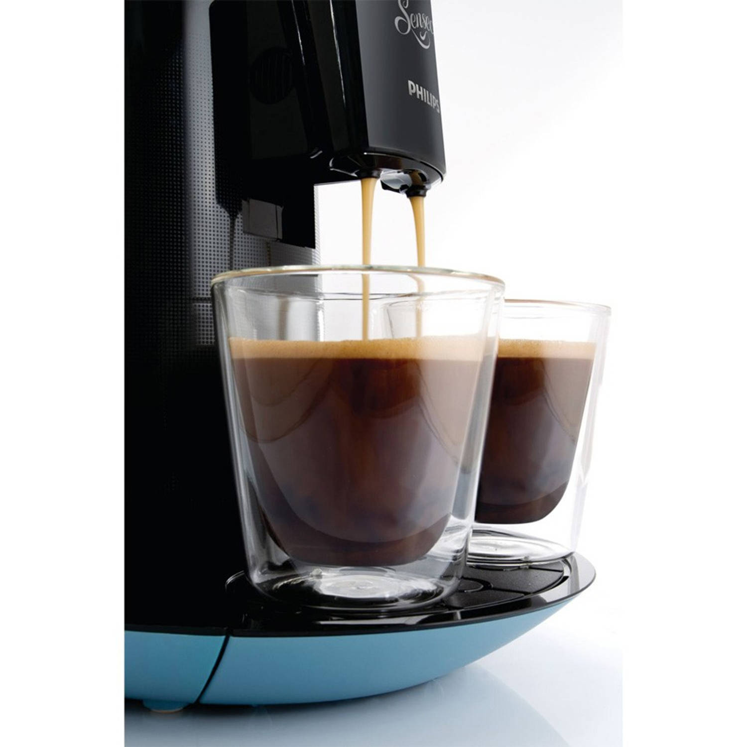 gezagvoerder zebra hardwerkend Philips SENSEO® Twist koffiepadmachine HD7870/60 - zwart/blauw | Blokker