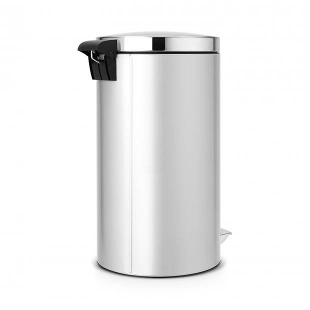 Brabantia Silent pedaalemmer 45 liter met kunststof binnenemmer - Metallic Grey / Brilliant Steel