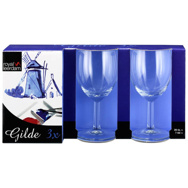Wittewijn glazen Gilde (3 stuks)