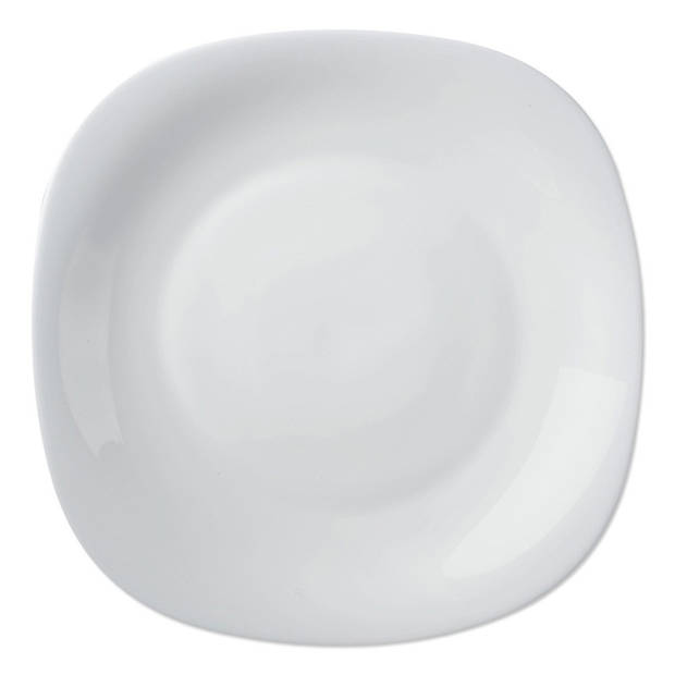 Ontbijtbord wit glas Parma