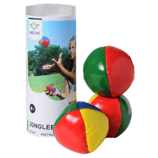 Angel Toys Jongleerballen - 6x - gekleurd - in koker - speelgoed - Jongleervoorwerpen