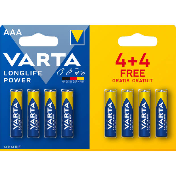 Varta Longlife Power AAA batterijen