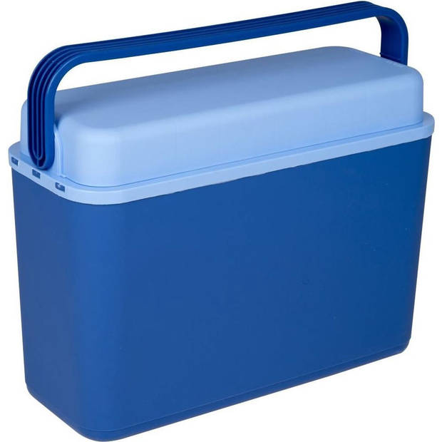 Koelbox donkerblauw 12 liter 40 x 17 x 29 cm incl. 2 koelelementen - Koelboxen