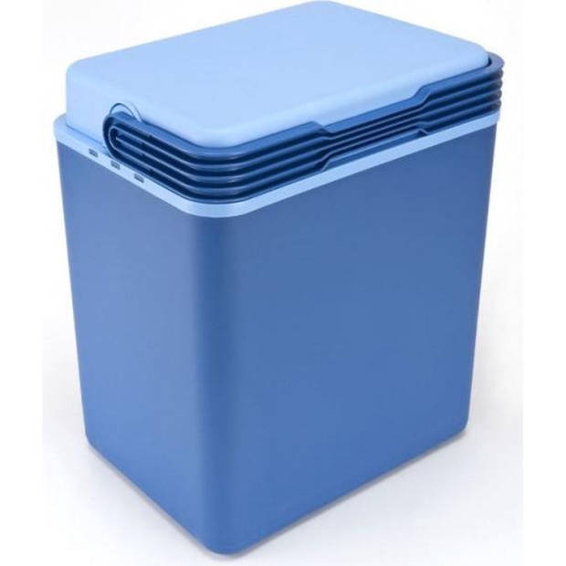 Grote koelbox donkerblauw 32 liter 40 x 30 x 45 cm incl. 4 koelelementen - Koelboxen