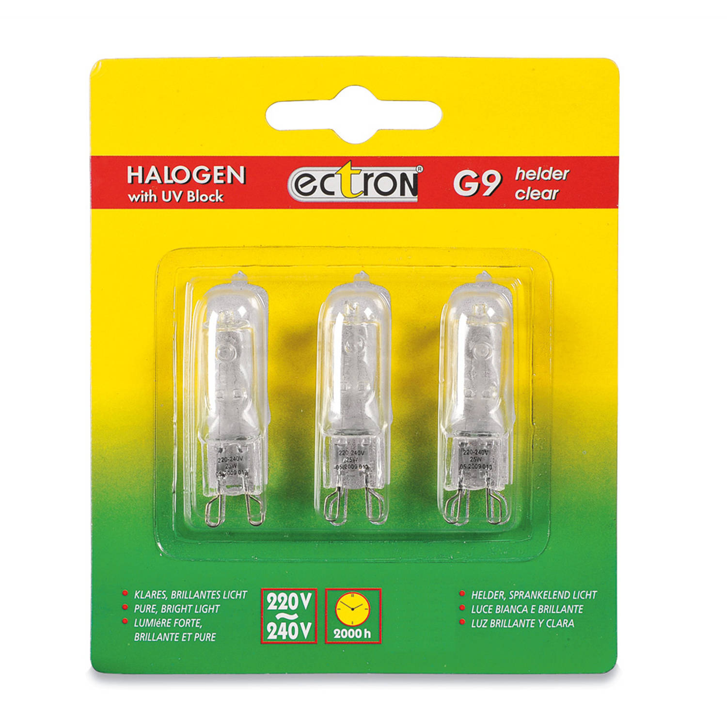 gedragen ontwerper inch Ectron G9 halogeenlamp 28W 3 stuks | Blokker