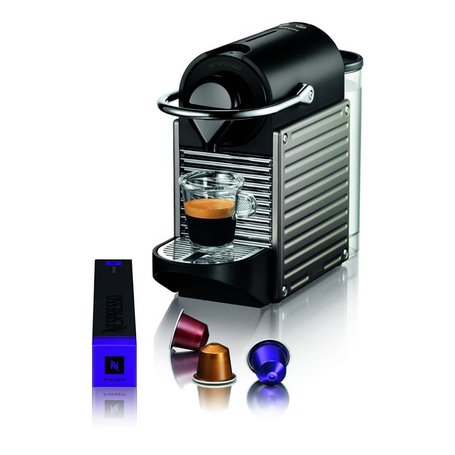 Ontslag nemen Krachtig Verlichting Krups koffiezetapparaat Nespresso Pixie XN3005 - Titanium | Blokker