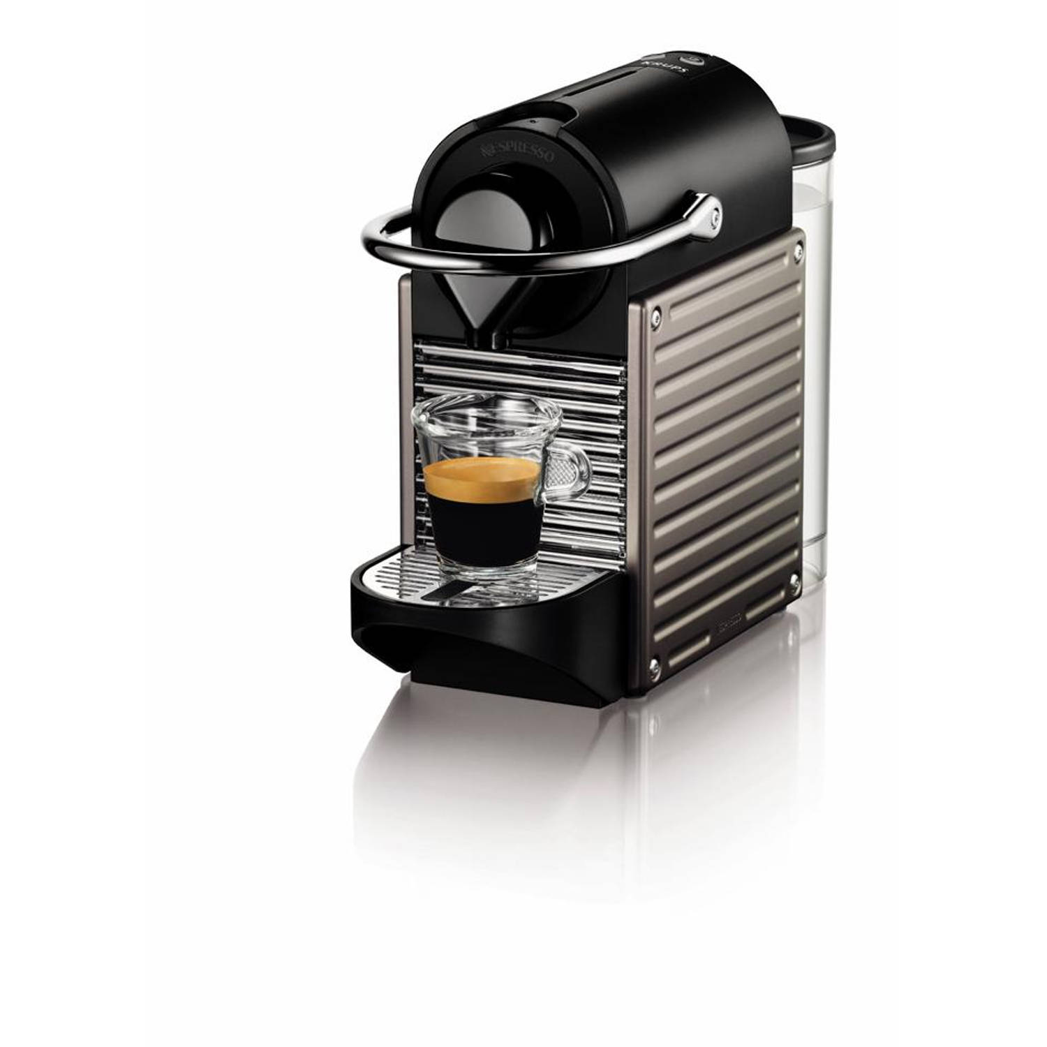 Durf milieu Phalanx Krups koffiezetapparaat Nespresso Pixie XN3005 - Titanium | Blokker