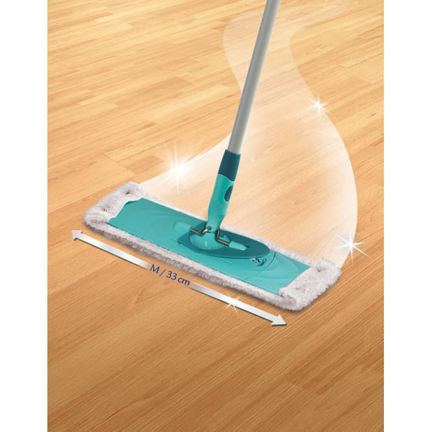 Leifheit Clean Twist M vloerwisser vervangingsdoek drukknoppen - Super Soft - 33 cm