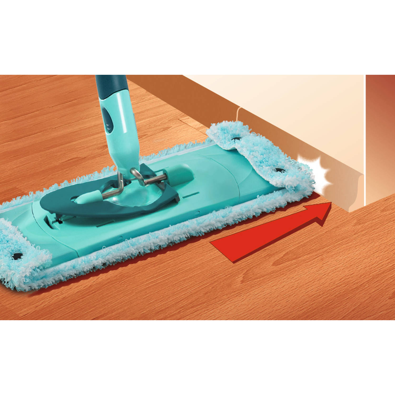 Leifheit Clean Twist M vloerwisser vervangingsdoek drukknoppen Static Plus – 33 cm | Blokker
