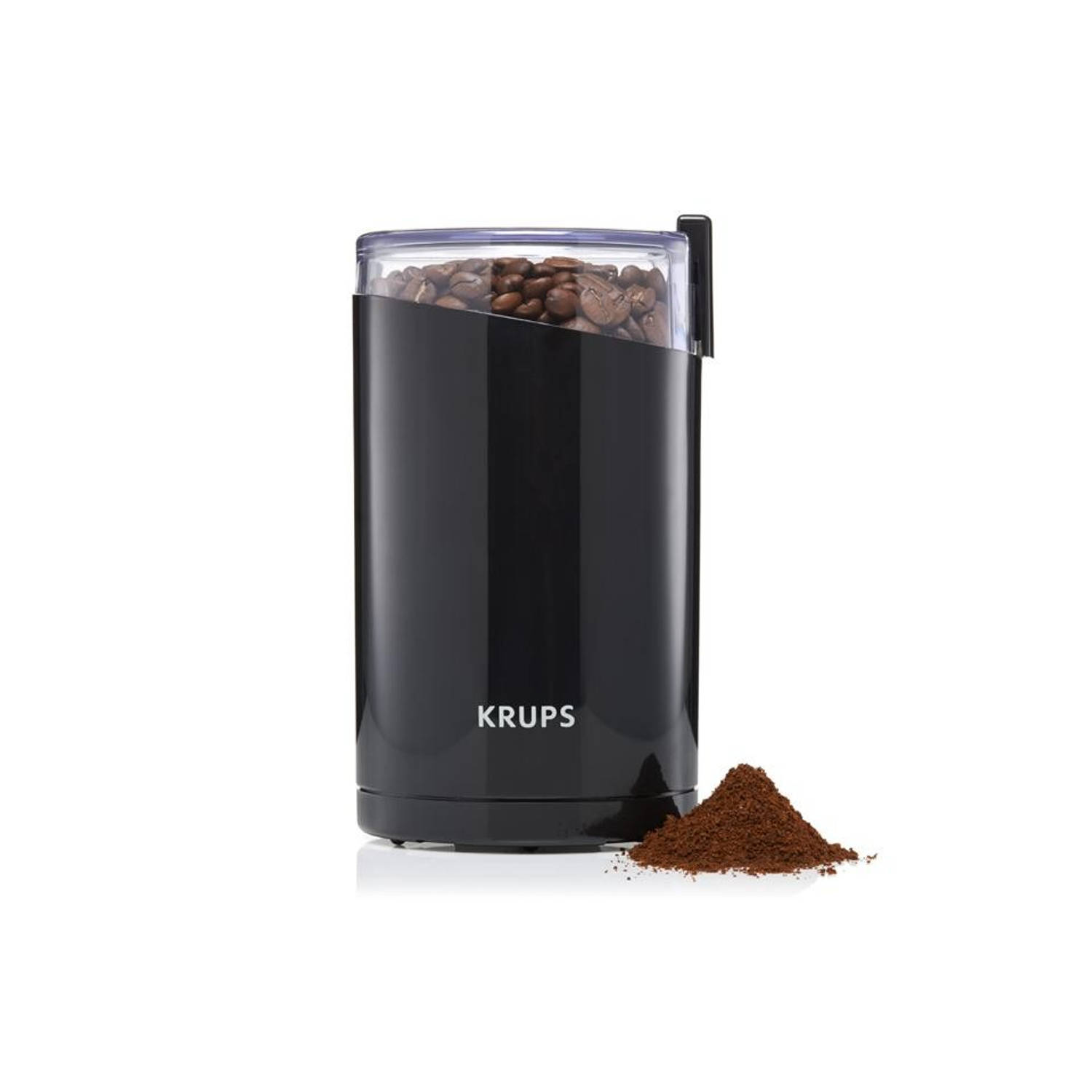 Interesseren Koken voorkant Krups koffiemolen F203 zwart 200W | Blokker