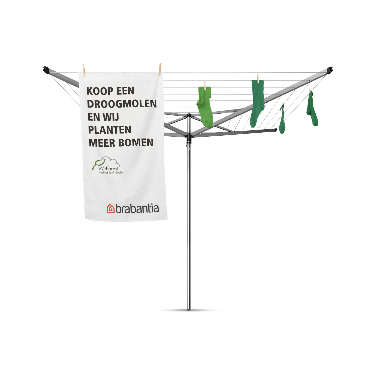 Brabantia Essential - 50 m - bodemhuls | Blokker
