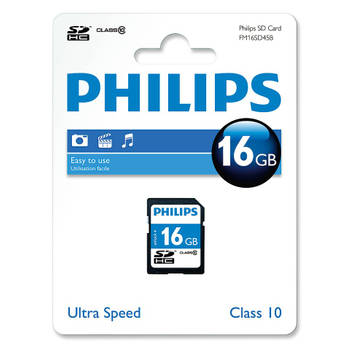 Philips SDHC geheugenkaart 16 gb