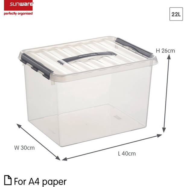 Stapelbare Q-line opbergbox 22 liter