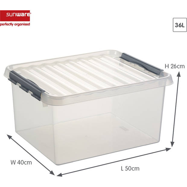 Stapelbare Q-line opbergbox 36 liter