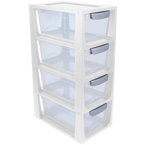 Sunware Omega drawer unit - 6 l - transparant/wit