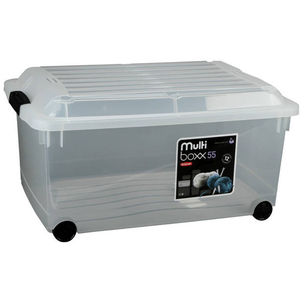 Curver Jumbo Multiboxx opbergbox 55 liter - transparant