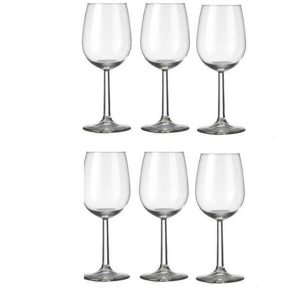 Een set van 12x stuks wijnglazen voor witte en rode wijn Bouquet - Wijnglazen