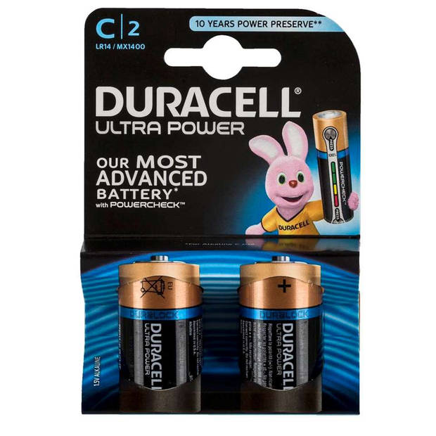 Duracell Ultra Power C alkaline batterijen - 2 stuks