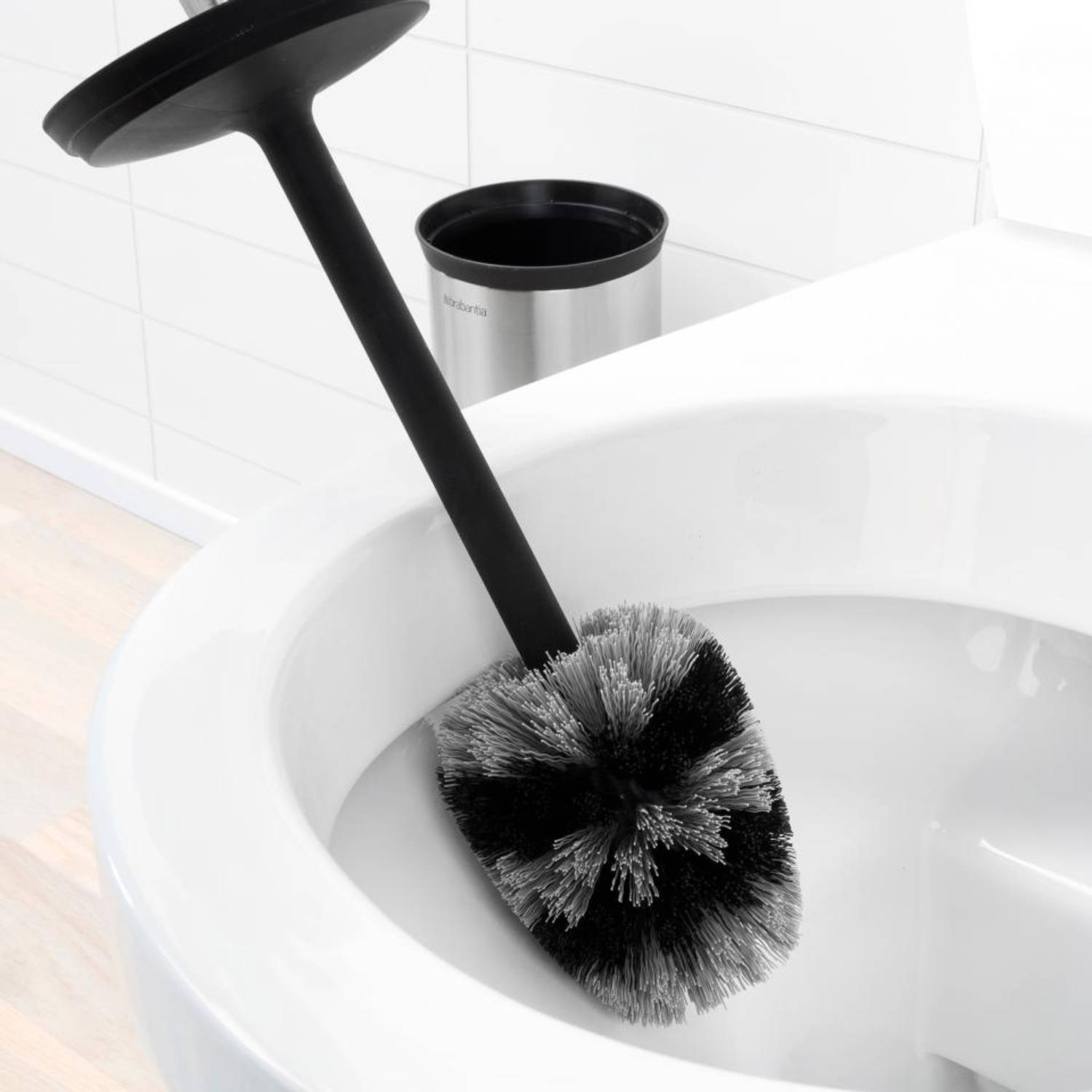 slim stoel rammelaar Brabantia Profile Toiletborstel en Houder - Black | Blokker
