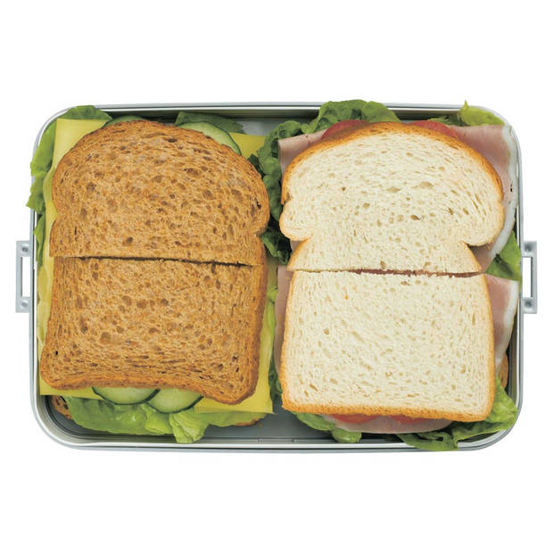 Mepal Lunchbox To Go flat - zilver
