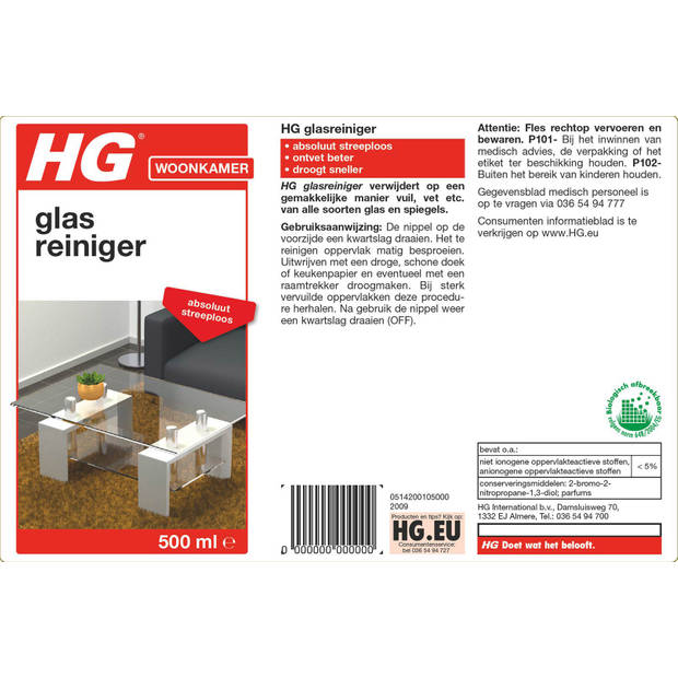 HG glasreiniger 500 ml