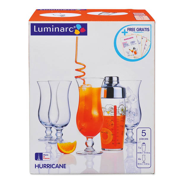 Luminarc Hurricane glazenset met shaker