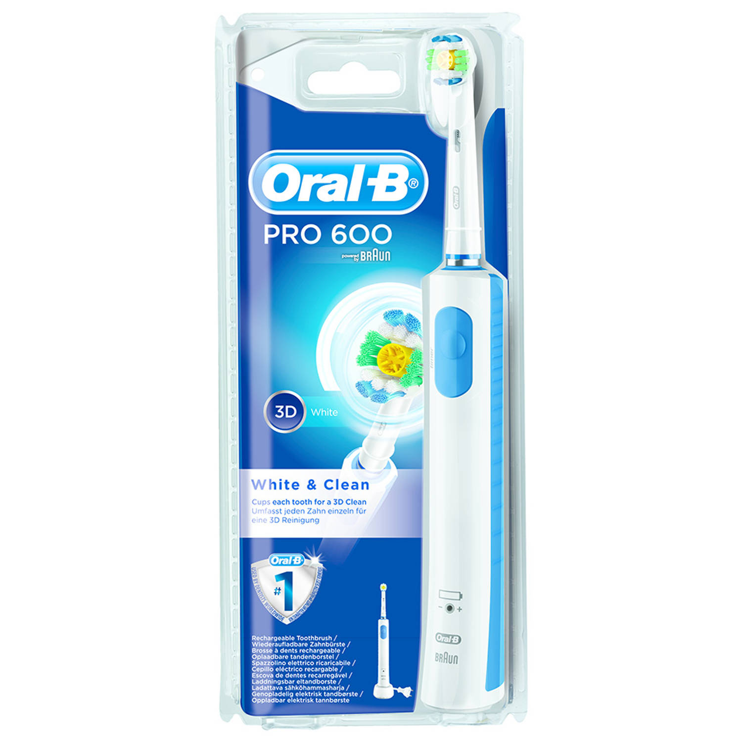 persoonlijkheid revolutie kleermaker Oral-B PRO600 White&Clean elektrische tandenborstel D16.513 | Blokker