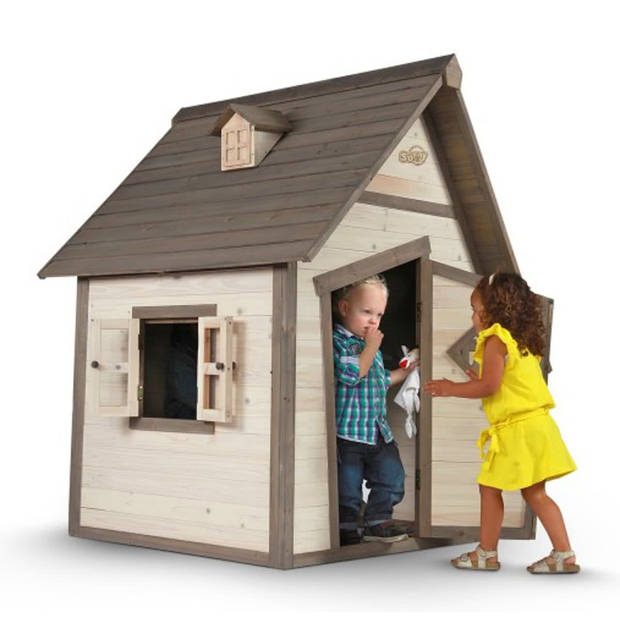 Sunny houten speelhuis Cabin junior 94 x 102 x 159 cm blank