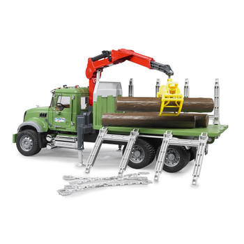 Bruder MACK truck houttransport met 3 boomstammen (02824)