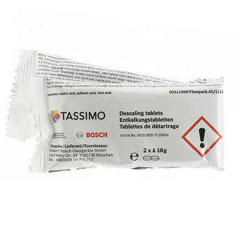 Bosch Tassimo Ontkalkingstabletten TCZ6004 4 stuks