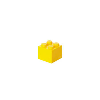 LEGO - Set van 2 - Opbergbox Mini 4, Geel - LEGO
